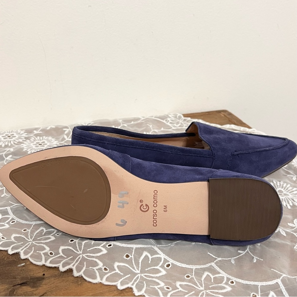 NWOT Corso Como Jatiba Blue Suede Leather Loafer Shoes - Picture 8 of 11